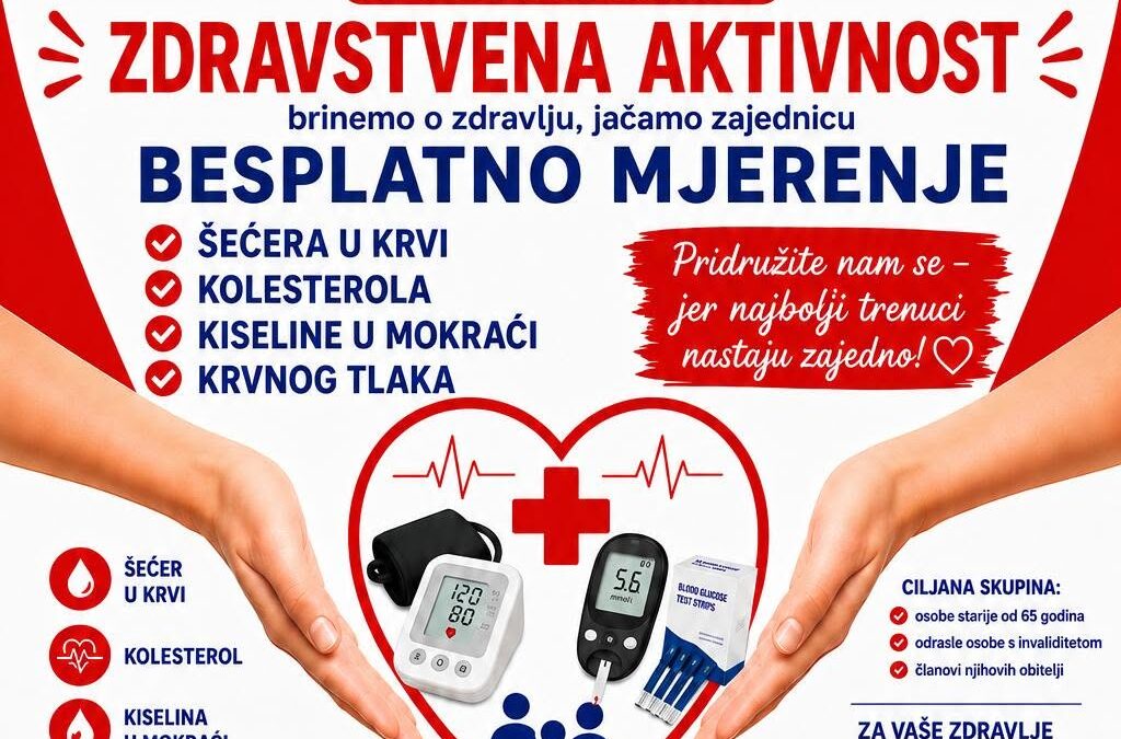 Besplatna zdravstvena aktivnost u sklopu projekta SUN – Socijalne usluge za napredak u zajednici