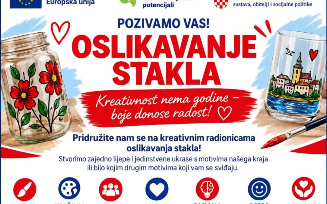 Kreativne radionice oslikavanja stakla za starije osobe i osobe s invaliditetom